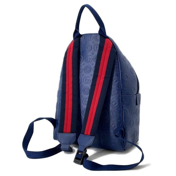 GUCCI Double G Backpack Children's PVC Navy 271327 - Picture 2 of 10